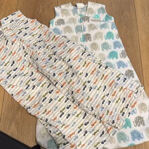 Bundle of 2 Halo Sleep Sacks one size small and one size medium